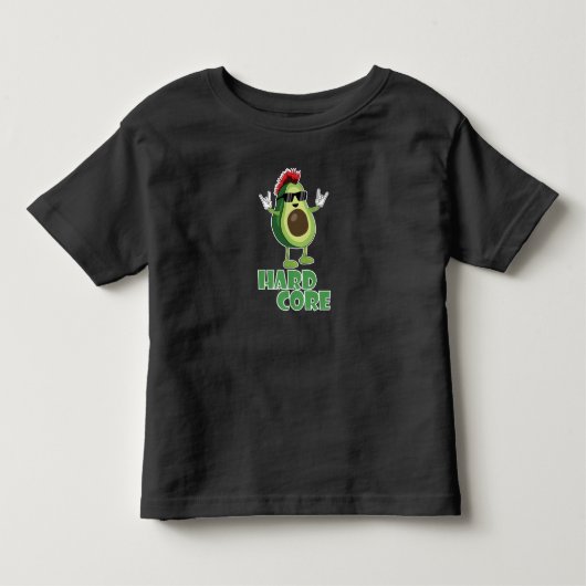 懸命コアアボカドおもしろい トドラーTシャツ (正面)