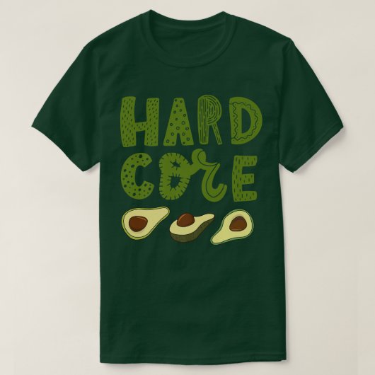 懸命コアアボカドおもしろい Tシャツ (デザイン正面)