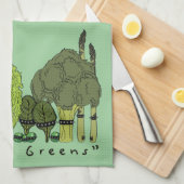 懸命コアコラードグリーン キッチンタオル (四つ折り)