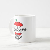 懸命コアビーガン、Appleコアビーガン、ハードコアビーガン コーヒーマグカップ (正面左)