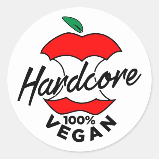 懸命コアビーガン、Appleコアビーガン、ハードコアビーガン ラウンドシール (正面)