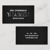 懸命スタイルブラックコンフェイククリートトレーナー 名刺 (正面/裏面)