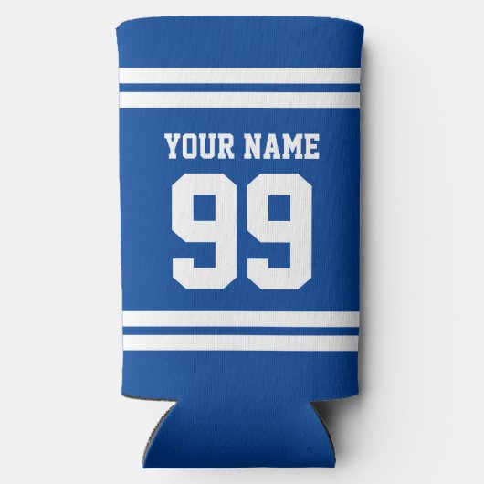 懸命セルツァーは、スポーツジャージー番号とクーラーできる スリム缶クーラー (裏面)