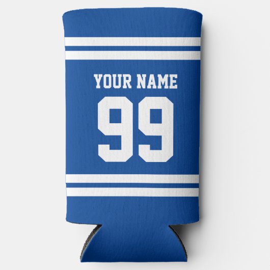 懸命セルツァーは、スポーツジャージー番号とクーラーできる スリム缶クーラー (正面)