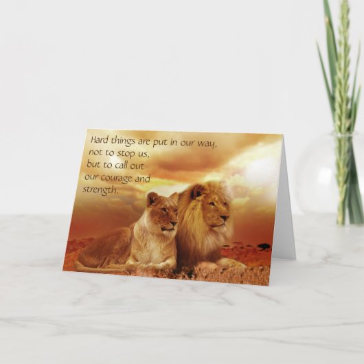 懸命タイムズ、勇気と強さの引用文 カード (正面)