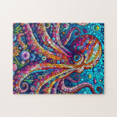 懸命タコパズルイン鮮やかモザイクスタイル ジグソーパズル (横)