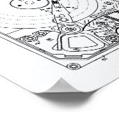 懸命ディスクドライブ1994 Patent Art White紙 ポスター (角)