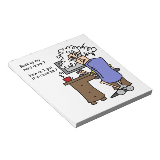 懸命ドライブのバックアユーモアのあるップ ノートパッド (アングル)