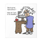 懸命ドライブのバックアユーモアのあるップ ノートパッド (正面)