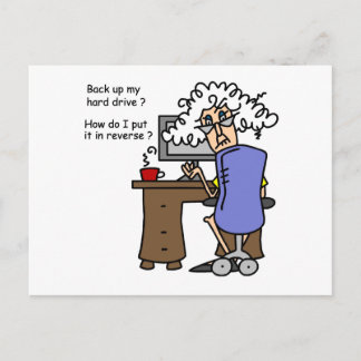 懸命ドライブのバックアユーモアのあるップ ポストカード