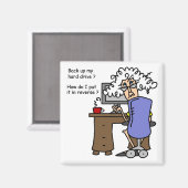 懸命ドライブのバックアユーモアのあるップ マグネット (正面/裏面)