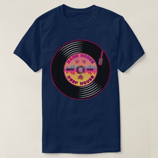 懸命ハウス深いハウスビニル Tシャツ (デザイン正面)