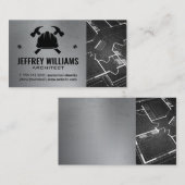 懸命ハットとハンマー |ブループリントの名刺 名刺 (正面/裏面)