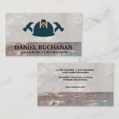 懸命ハットとハンマー | 建物建築 名刺 (正面/裏面)