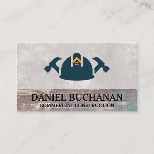 懸命ハットとハンマー | 建物建築 名刺 (正面)