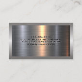 懸命ハットスクリュー |建築ロゴ |アルミニウム 名刺 (裏面)