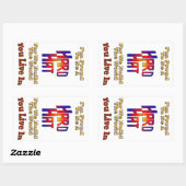 懸命ハットプライド 長方形シール (シート)