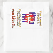 懸命ハットプライド 長方形シール (バッグ)