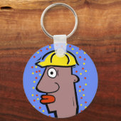 懸命ハットワーカー追加文字マグネットキーチェーン キーホルダー (正面)