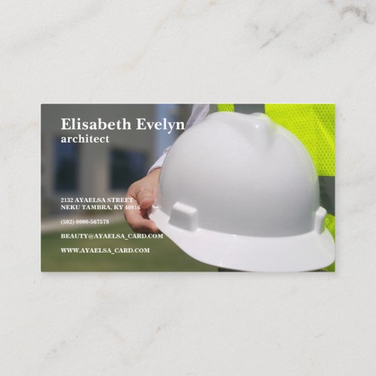 懸命ハット安全帽建築 名刺 (裏面)