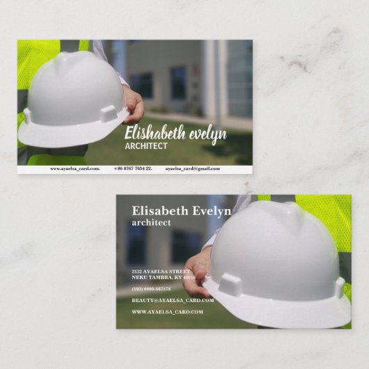 懸命ハット安全帽建築 名刺 (正面/裏面)