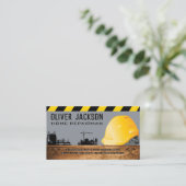 懸命ハット建築サイト | ブルーカラー 名刺 (スタンド正面)