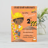 懸命ハット誕生日招待状カード (スタンド正面)