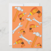 懸命ハット誕生日招待状カード (裏面)