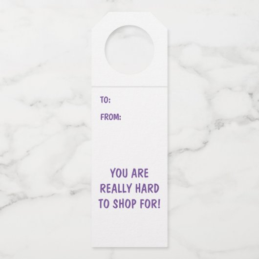 懸命ハンガーボトルの購入ラベル ボトルネックタグ (正面)