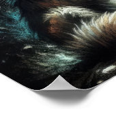 懸命パステルスケッチウルフハウリングムーン ポスター (角)