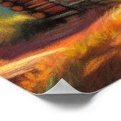 懸命パステルスケッチオブログキャビンin the Woods ポスター (角)