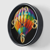 懸命パステルスケッチカラフルホットエアバルーン 壁時計 (傾斜)