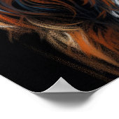 懸命パステルスケッチキングチャールズカバリエスパニエル犬 ポスター (角)