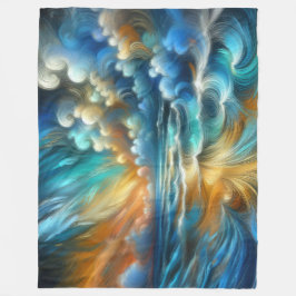 懸命パステルスケッチクラッシュ波 フリースブランケット