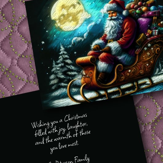 懸命パステルスケッチクリスマスサンタインスイー2 カード