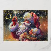 懸命パステルスケッチクリスマスサンタホリデイ 箔シーズンカード (正面)