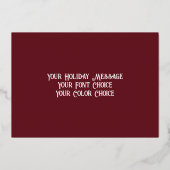 懸命パステルスケッチクリスマスホリデーツリーキャンドル 箔シーズンカード (裏面)