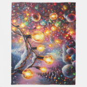 懸命パステルスケッチクリスマスモティフホリデイ フリースブランケット (正面)