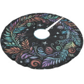 懸命パステルスケッチクリスマスリース ブラッシュドポリエステルツリースカート (アングル)