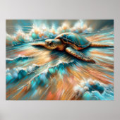 懸命パステルスケッチシータートルオンビーチ ポスター (正面)