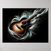 懸命パステルスケッチスタグアコースティックギター ポスター (正面)