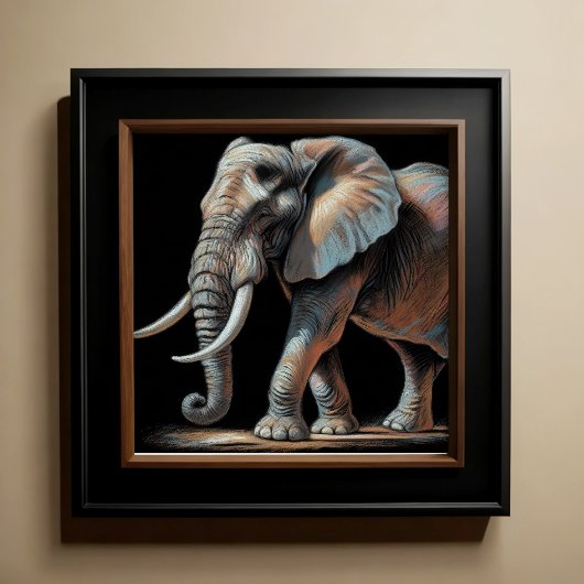 懸命パステルスケッチゾウ ポスター