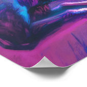 懸命パステルスケッチトクールーン回転木馬ホース ポスター (角)