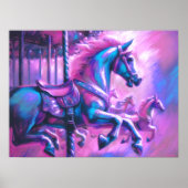 懸命パステルスケッチトクールーン回転木馬ホース ポスター (正面)