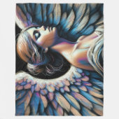 懸命パステルスケッチビューティフルエンジェル フリースブランケット (正面)