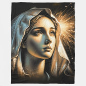 懸命パステルスケッチビューティフルヴァージンメアリー フリースブランケット (正面)