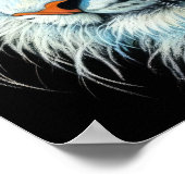 懸命パステルスケッチホワイトタイガー ポスター (角)