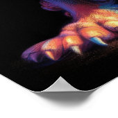 懸命パステルスケッチ中国のフードドッグペア ポスター (角)