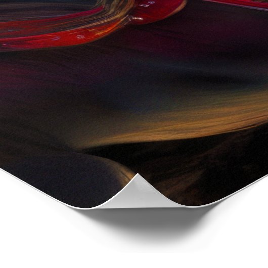 懸命パステルスケッチ回転木馬ホース ポスター (角)