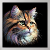 懸命パステルスケッチ猫 ポスター (正面)